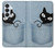 S2641 Noir Chat Poche Etui Coque Housse pour Samsung Galaxy S26 Plus