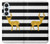 S2794 Noir et blanc rayé cerf d'or Sparkles Etui Coque Housse pour Samsung Galaxy S26 Plus