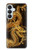 S2804 Dragon d'or imprimé chinois Etui Coque Housse pour Samsung Galaxy S26 Plus