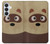 S2825 Mignon raton laveur animé Dessin Etui Coque Housse pour Samsung Galaxy S26 Plus