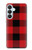 S2931 Rouge Buffle motif de vérification Etui Coque Housse pour Samsung Galaxy S26 Plus