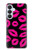 S2933 Bisous Rose Lips sur Noir Etui Coque Housse pour Samsung Galaxy S26 Plus