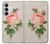 S3079 Rose Rose millésimé Etui Coque Housse pour Samsung Galaxy S26 Plus