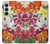 S3205 Fleurs Art Retro Etui Coque Housse pour Samsung Galaxy S26 Plus