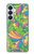 S3273 Fleur Ligne Motif Art Etui Coque Housse pour Samsung Galaxy S26 Plus