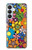 S3281 Motif coloré Hippie Fleurs Etui Coque Housse pour Samsung Galaxy S26 Plus