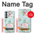 S3494 Rose à pois millésimé Etui Coque Housse pour Samsung Galaxy S26 Plus