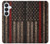 S3804 Graphique de drapeau de ligne rouge en métal de pompier Etui Coque Housse pour Samsung Galaxy S26 Plus