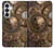 S3927 Boussole Horloge Gage Steampunk Etui Coque Housse pour Samsung Galaxy S26 Plus
