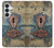 S3955 Porte Météo Vintage avec Trou de Serrure Etui Coque Housse pour Samsung Galaxy S26 Plus