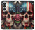 S4015 Drapeau américain de crâne Etui Coque Housse pour Samsung Galaxy S26 Plus