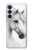 S4025 Peinture de cheval blanc Etui Coque Housse pour Samsung Galaxy S26 Plus