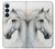 S4025 Peinture de cheval blanc Etui Coque Housse pour Samsung Galaxy S26 Plus