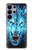 S0752 Feu bleu Loup Etui Coque Housse pour Samsung Galaxy S26 Ultra