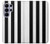 S2297 Noir et blanc rayures verticales Etui Coque Housse pour Samsung Galaxy S26 Ultra