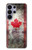 S2490 Canada Feuille d'érable Drapeau Texture Etui Coque Housse pour Samsung Galaxy S26 Ultra