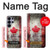S2490 Canada Feuille d'érable Drapeau Texture Etui Coque Housse pour Samsung Galaxy S26 Ultra