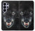 S2823 Noir Loup Bleu Yeux Visage Etui Coque Housse pour Samsung Galaxy S26 Ultra