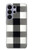 S2842 Noir et blanc Buffle motif de vérification Etui Coque Housse pour Samsung Galaxy S26 Ultra