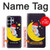 S2849 Mignon Lune Nuit Sleepy Chouette Etui Coque Housse pour Samsung Galaxy S26 Ultra