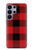 S2931 Rouge Buffle motif de vérification Etui Coque Housse pour Samsung Galaxy S26 Ultra