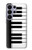 S3078 Noir et blanc Clavier de piano Etui Coque Housse pour Samsung Galaxy S26 Ultra