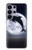 S3510 Dauphin Lune Nuit Etui Coque Housse pour Samsung Galaxy S26 Ultra