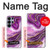 S3896 Stries d'or en marbre violet Etui Coque Housse pour Samsung Galaxy S26 Ultra