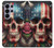 S4015 Drapeau américain de crâne Etui Coque Housse pour Samsung Galaxy S26 Ultra