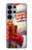 S4029 Coffret cadeau de Noël avec Père Noël souriant Etui Coque Housse pour Samsung Galaxy S26 Ultra
