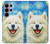 S4064 Chien souriant La Nuit étoilée de Van Gogh Etui Coque Housse pour Samsung Galaxy S26 Ultra