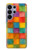 S4077 Aquarelle motif à carreaux colorés Etui Coque Housse pour Samsung Galaxy S26 Ultra