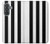 S2297 Noir et blanc rayures verticales Etui Coque Housse pour Samsung Galaxy A37