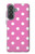 S2358 Rose à pois Etui Coque Housse pour Samsung Galaxy A37