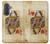 S2833 Poker Carte Coeurs Reine Etui Coque Housse pour Samsung Galaxy A37