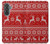 S2835 Renne Motif Tricoté Noël Etui Coque Housse pour Samsung Galaxy A37