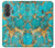 S2906 Aqua Turquoise Pierre Etui Coque Housse pour Samsung Galaxy A37