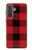 S2931 Rouge Buffle motif de vérification Etui Coque Housse pour Samsung Galaxy A37
