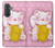 S3025 Rose Maneki Neko chat chanceux Etui Coque Housse pour Samsung Galaxy A37