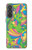 S3273 Fleur Ligne Motif Art Etui Coque Housse pour Samsung Galaxy A37