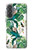 S3697 Oiseaux de la vie des feuilles Etui Coque Housse pour Samsung Galaxy A37
