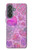 S3710 Coeur d'amour rose Etui Coque Housse pour Samsung Galaxy A37