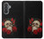 S3753 Roses de crâne gothique sombre Etui Coque Housse pour Samsung Galaxy A37