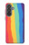 S3799 Arc-en-ciel aquarelle vertical mignon Etui Coque Housse pour Samsung Galaxy A37