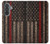 S3804 Graphique de drapeau de ligne rouge en métal de pompier Etui Coque Housse pour Samsung Galaxy A37