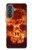 S3881 Crâne de feu Etui Coque Housse pour Samsung Galaxy A37