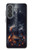 S3972 Graphique de guitare acoustique brûlée Etui Coque Housse pour Samsung Galaxy A37