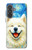 S4064 Chien souriant La Nuit étoilée de Van Gogh Etui Coque Housse pour Samsung Galaxy A37
