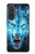 S0752 Feu bleu Loup Etui Coque Housse pour Samsung Galaxy A57