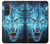 S0752 Feu bleu Loup Etui Coque Housse pour Samsung Galaxy A57